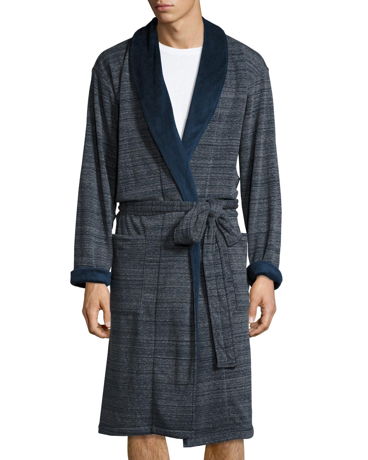 UGG Robinson Lightweight Doubleknit Fleece Robe in Granite (Gray) for