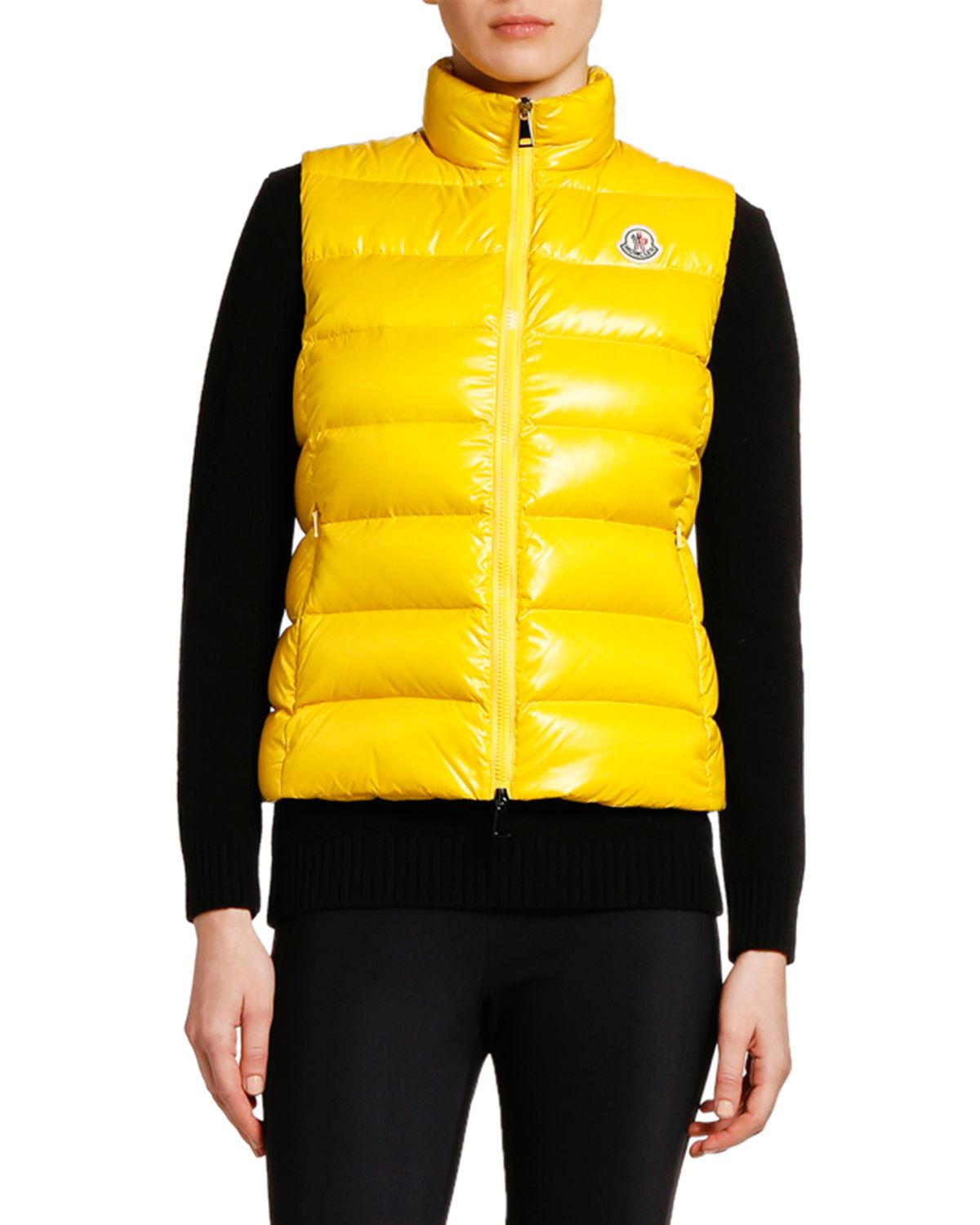 Moncler Ghany Shiny Quilted Puffer Vest 
