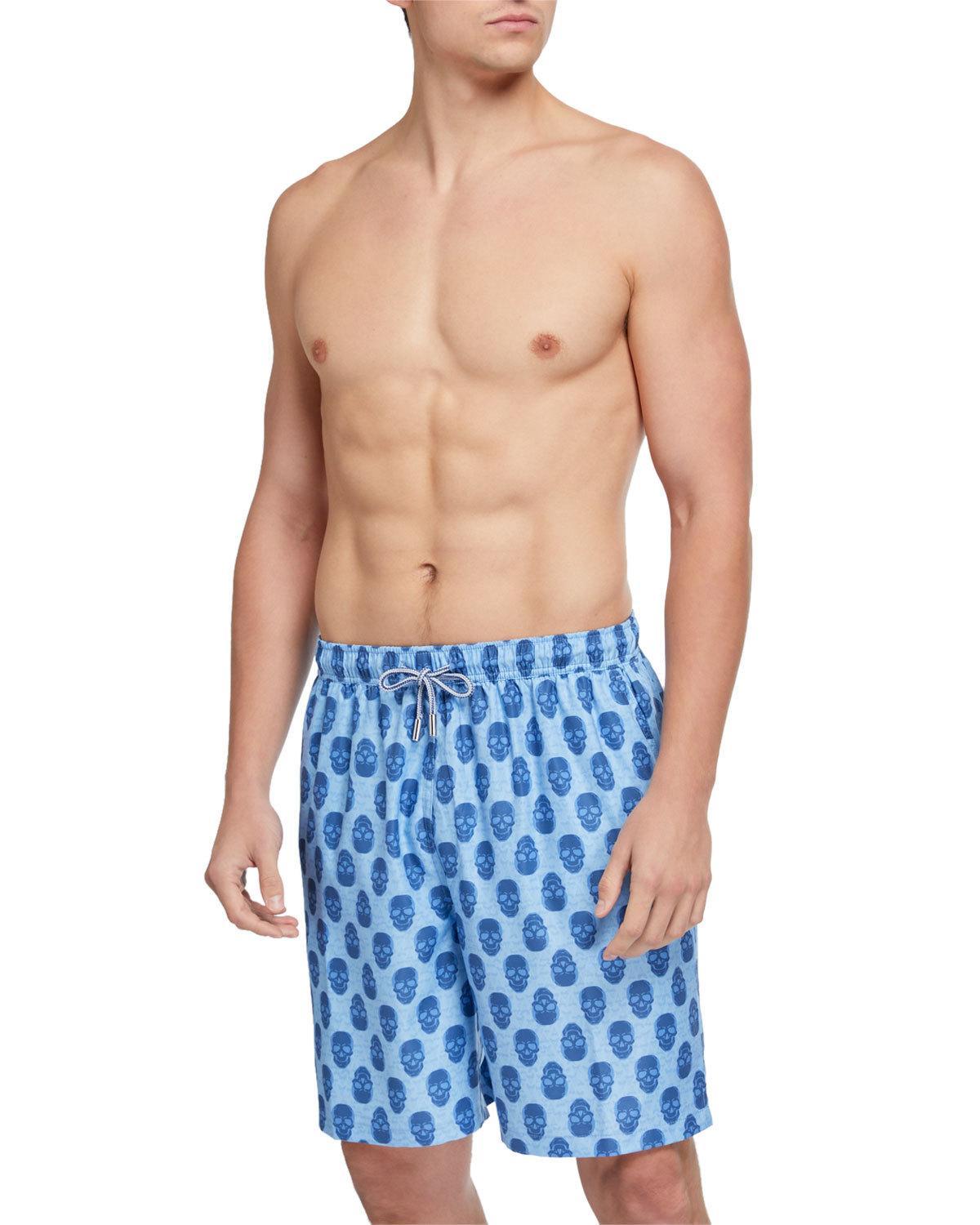 skull swim trunks