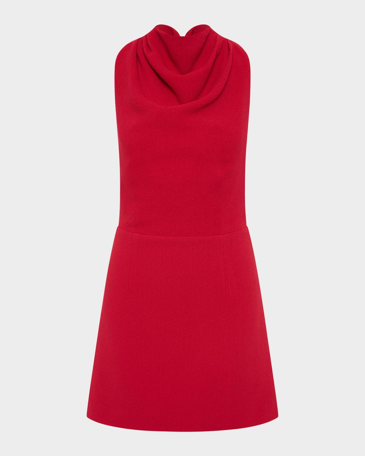 NWT Rebecca Vallance Women's Akari Puff Sleeve Mini Dress – Red Star, US 4 main image 1
