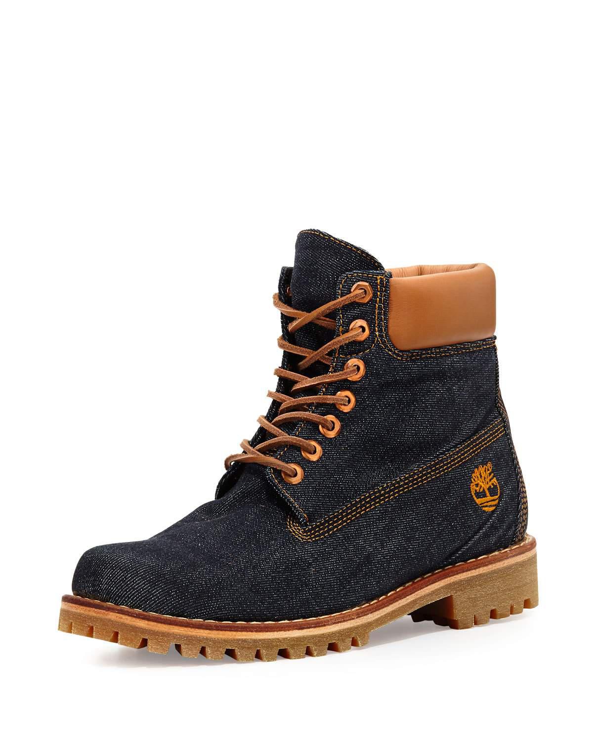 timberland boots 6 inch blue
