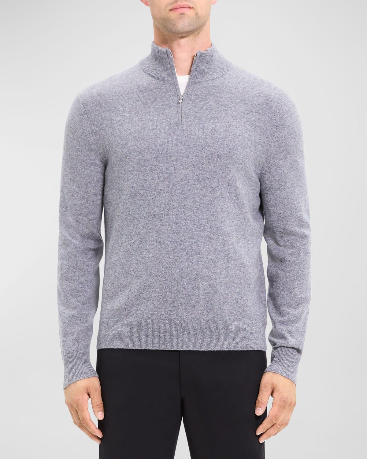 Theory Hilles Quarter-zip Cashmere Sweater in Gray for Men | Lyst
