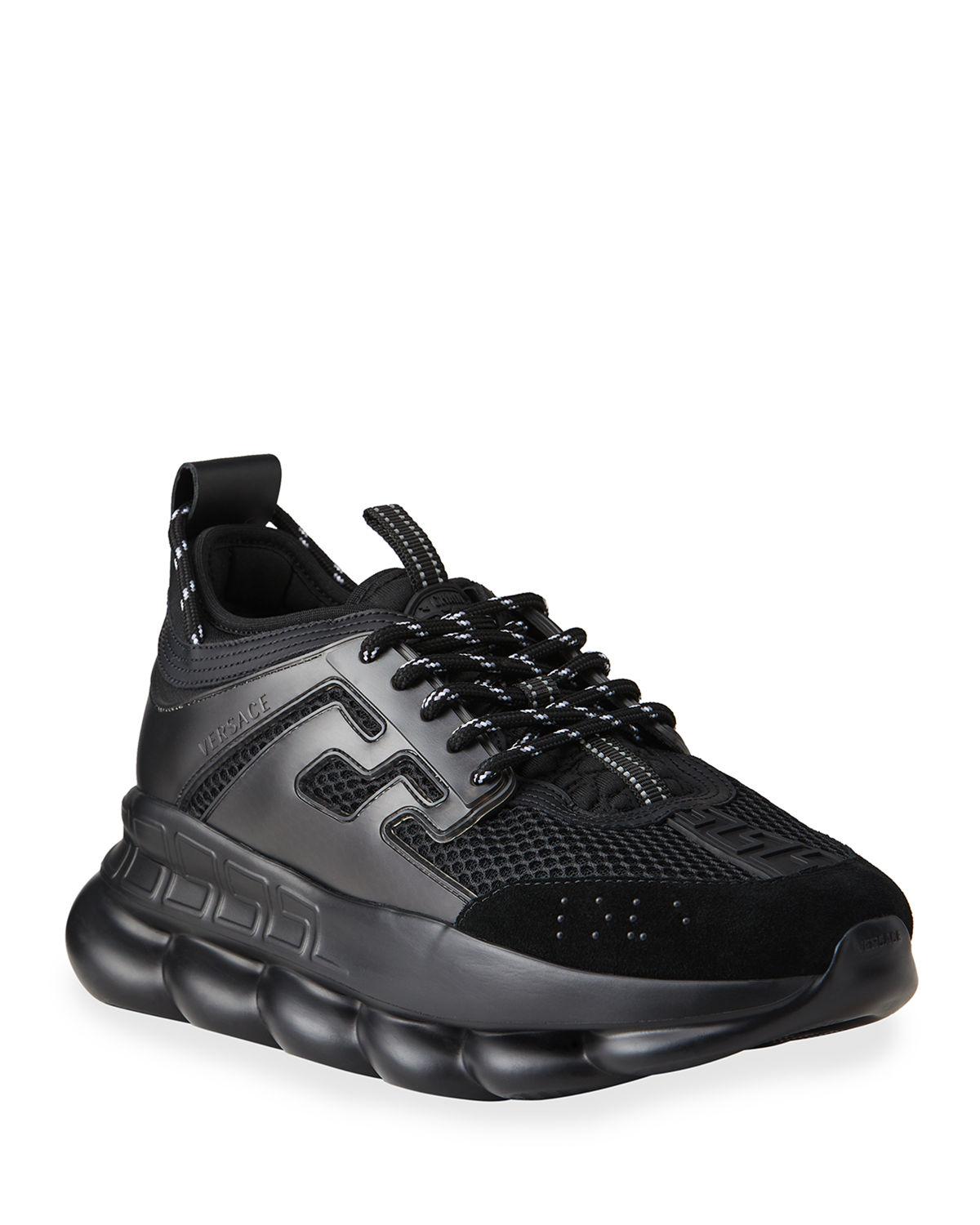 versace chain reaction sneakers black