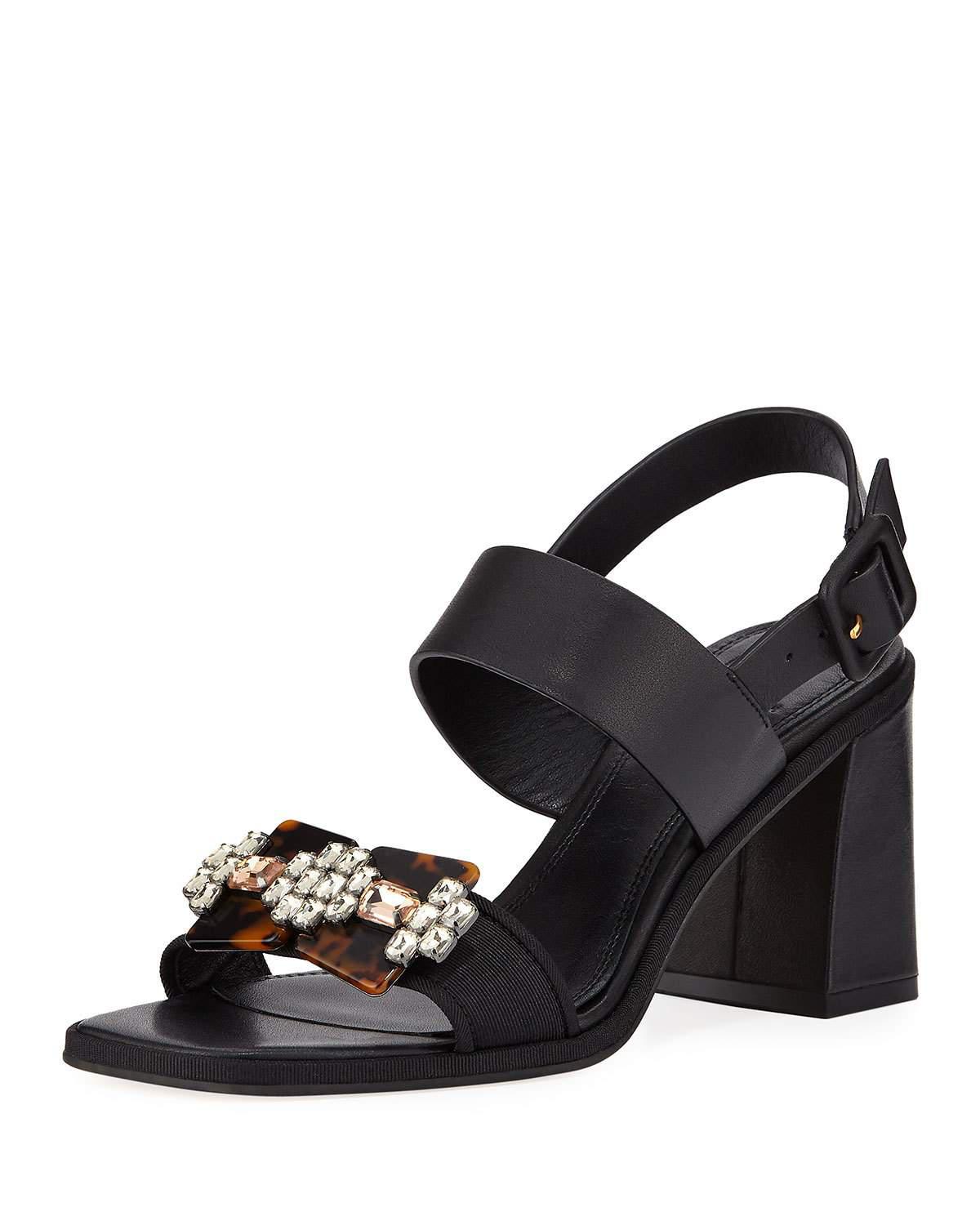 tory burch black sandals amazon