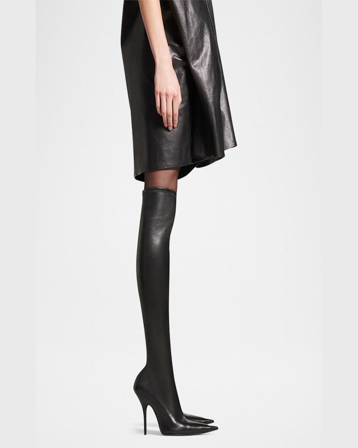 Balenciaga Avenue Boot H110 Napa Str in Black Lyst