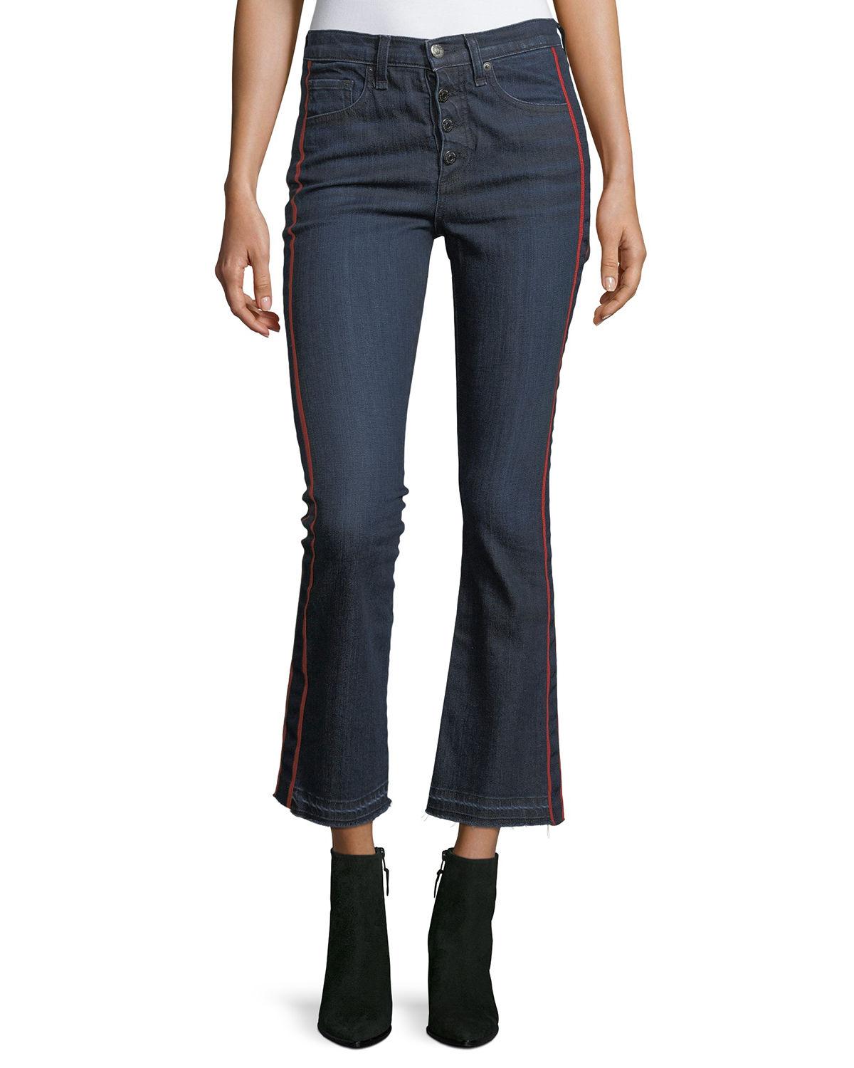 red tuxedo stripe jeans