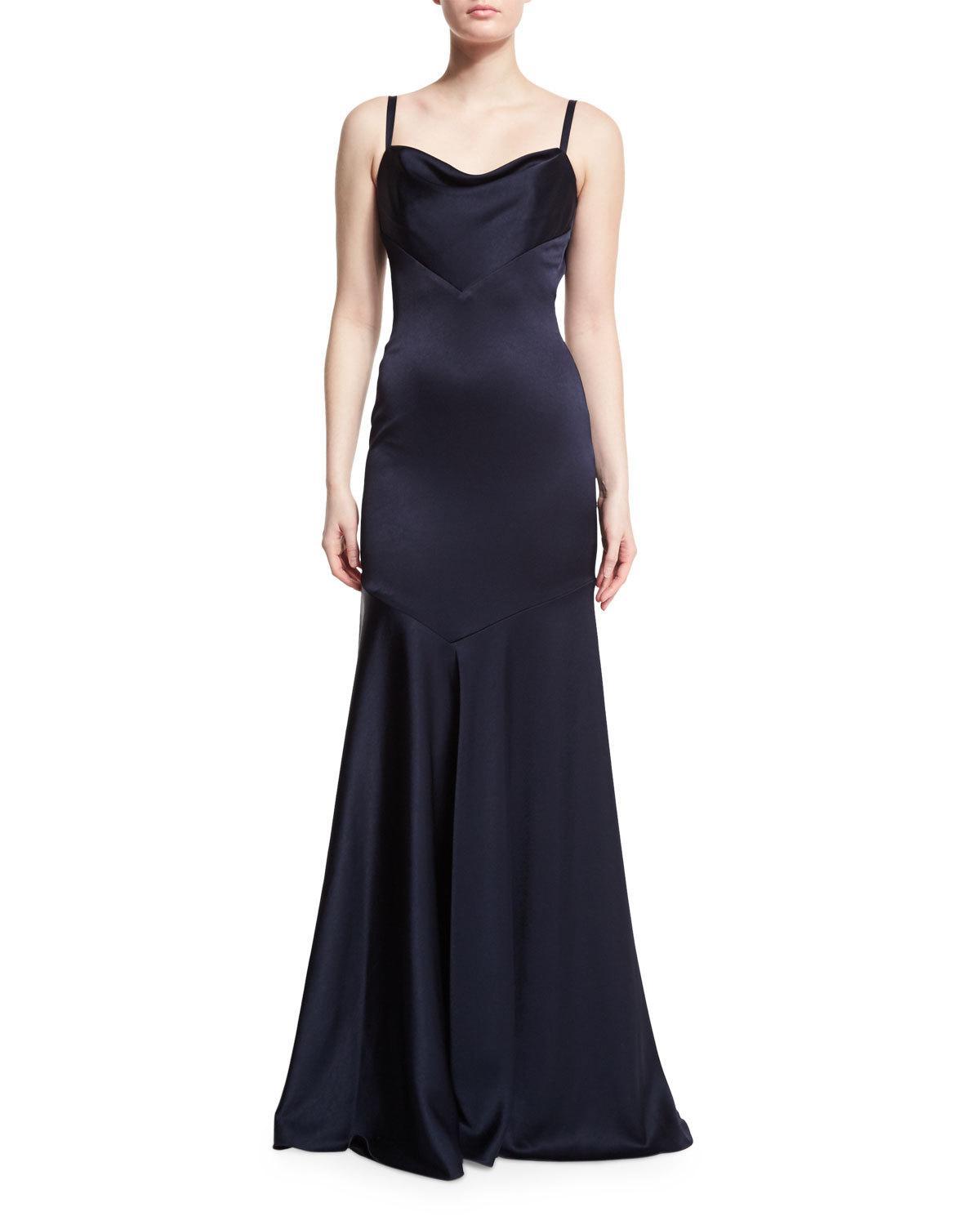 theia navy mermaid gown