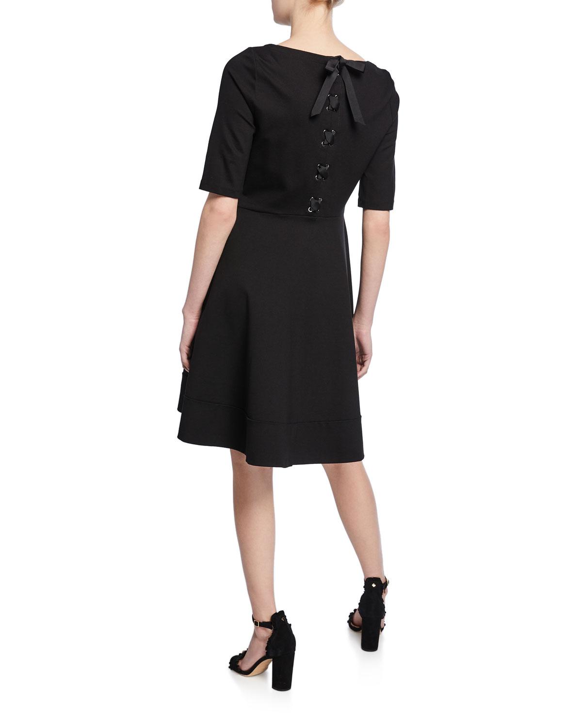 kate spade lace up ponte dress