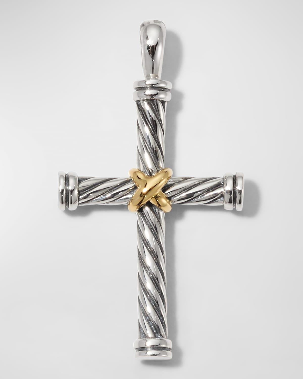 David Yurman 18k Cable Cross Pendant in White for Men Lyst