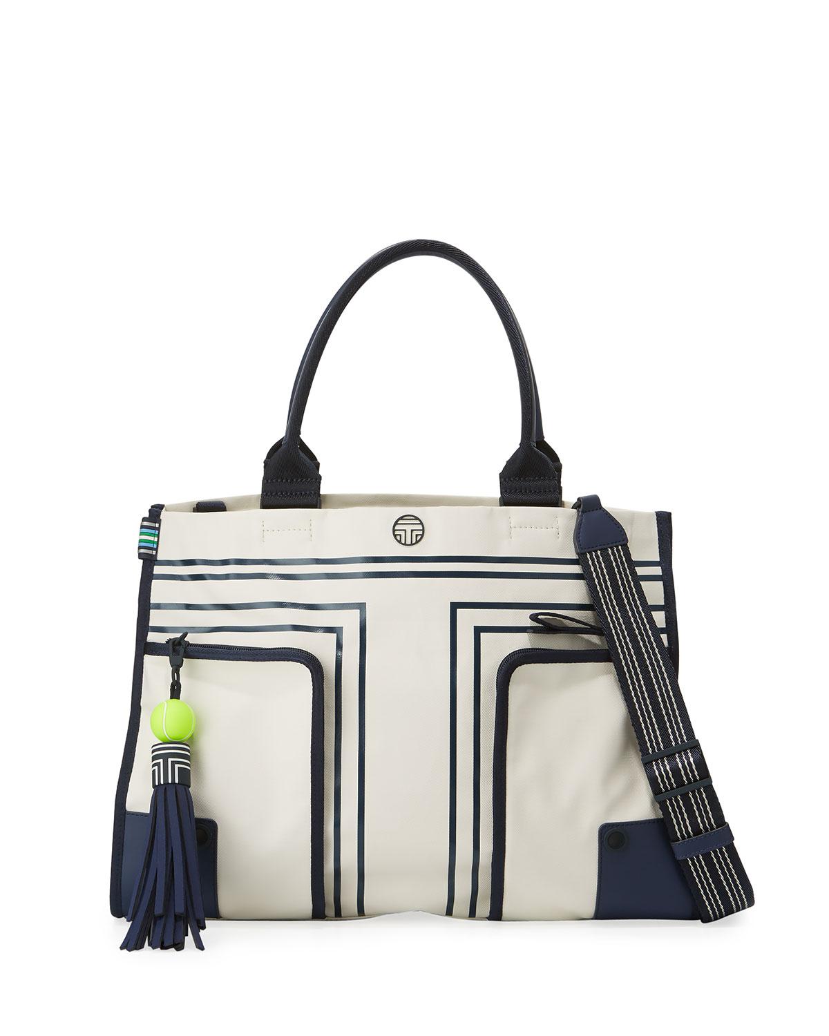 Tory Sport Canvas Tennis Coated East-west Gym Tote Bag - Lyst
