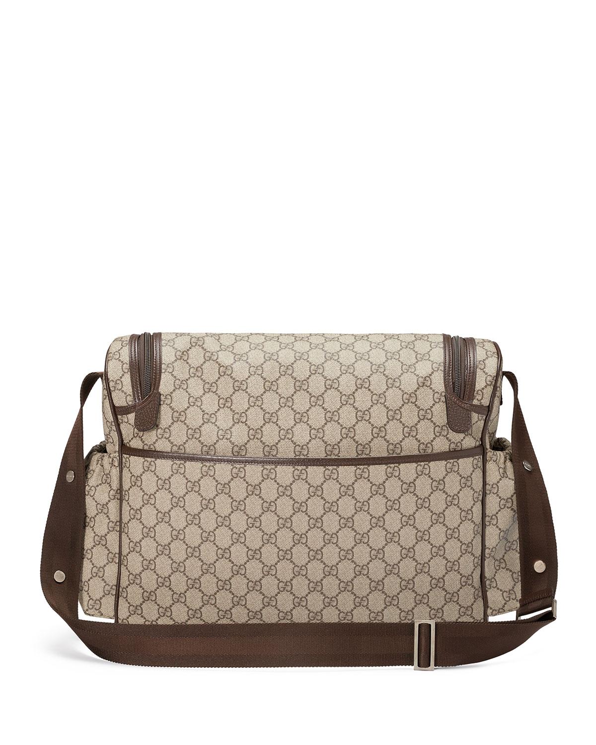 Gucci Basic GG Supreme Canvas Diaper Bag in Beige (Natural) - Lyst