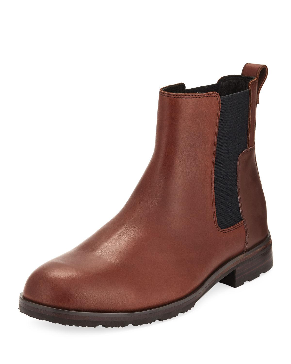hunter leather chelsea boots