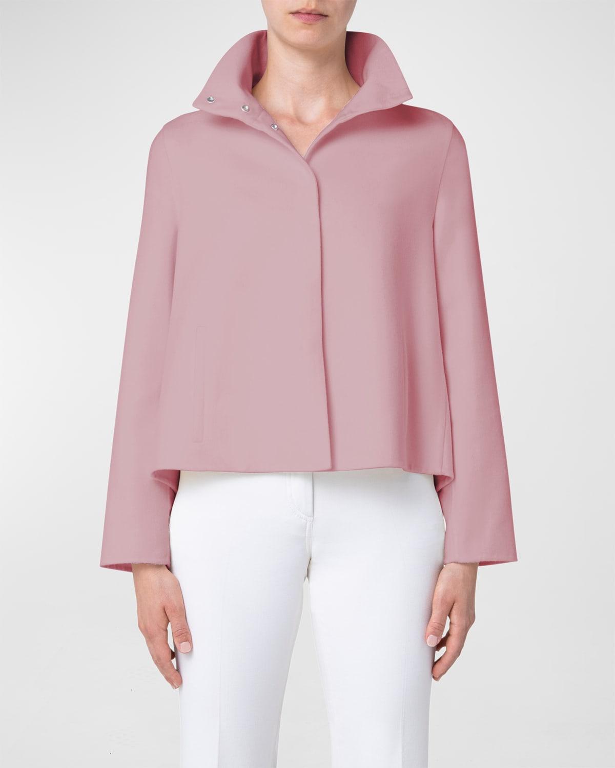 Akris Castro Cashmere Swing Coat in Pink | Lyst