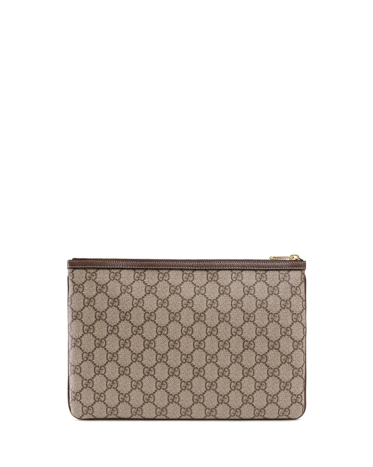 gucci ophidia large gg supreme pouch clutch bag