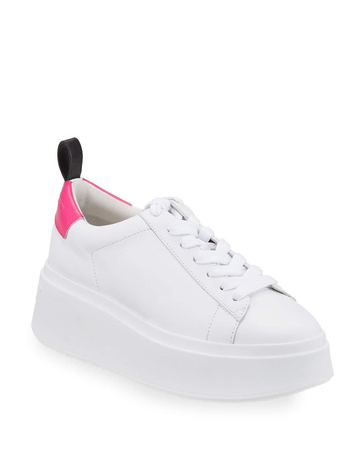 white platform chunky sneakers