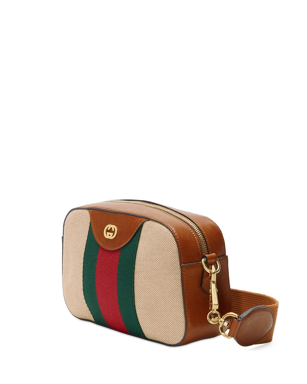 gucci vintage canvas shoulder bag