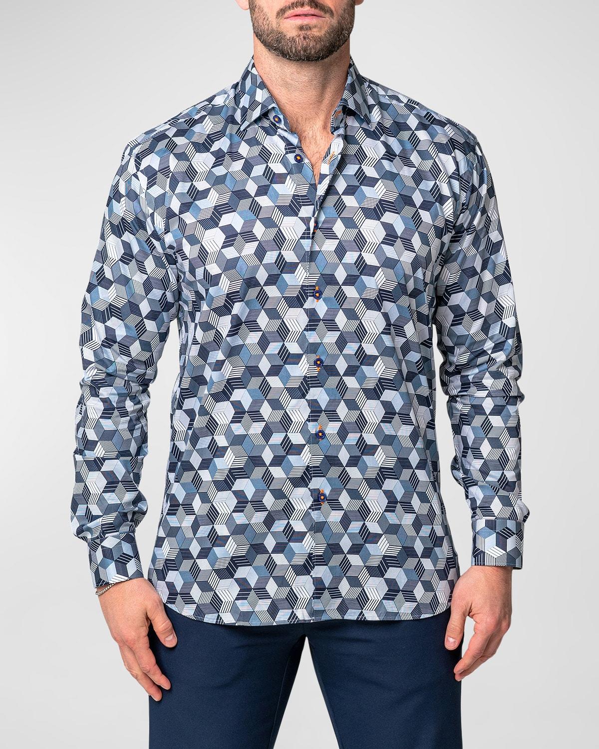 Maceoo Fibonacci Future Sport Shirt in Blue for Men | Lyst