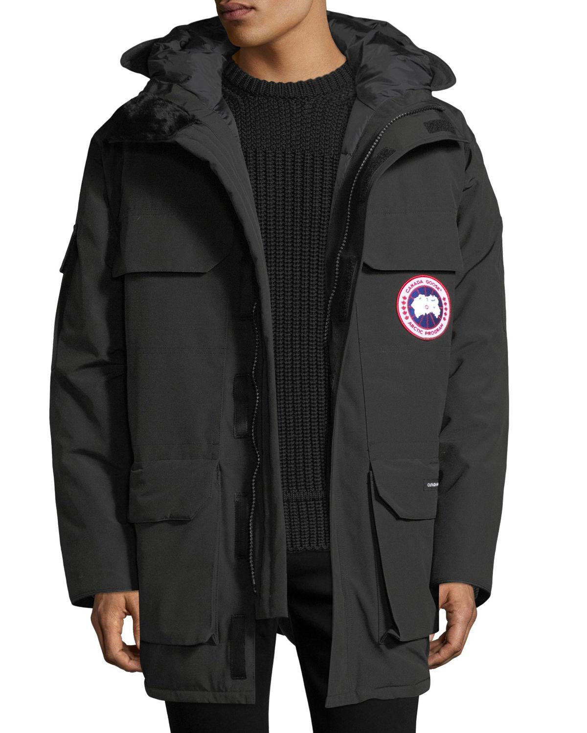 Canada Goose Fur Expedition Parka In Black For Men Lyst