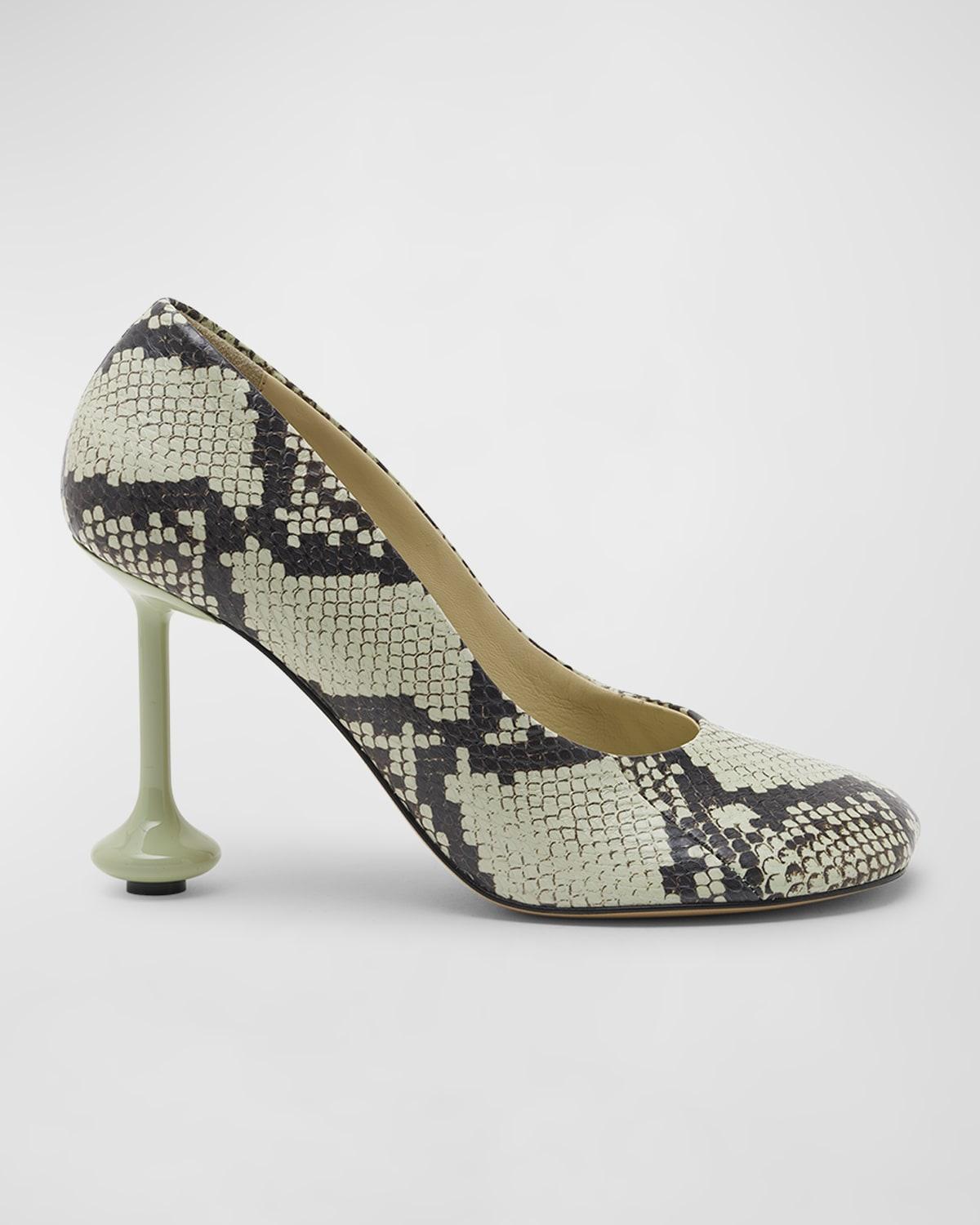 【送料&関税込】Loewe toy Sneakskin Pumps Loewe 'toy' Sneakskin Pumps In Green | ModeSens