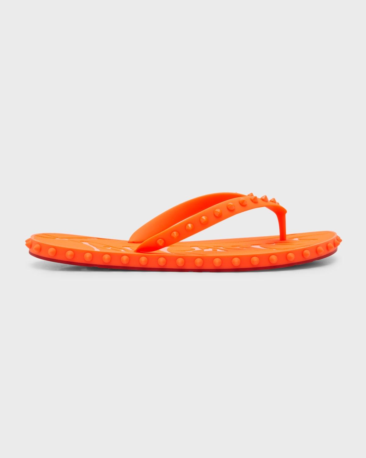 Loubi Flip Thong Sandals in Orange - Christian Louboutin