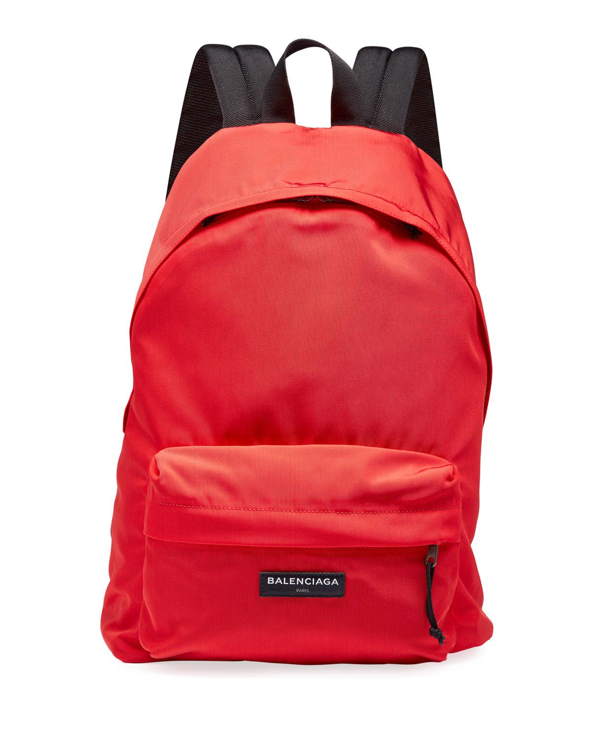 Balenciaga Men's Solid Canvas Backpack in Red for Men Lyst
