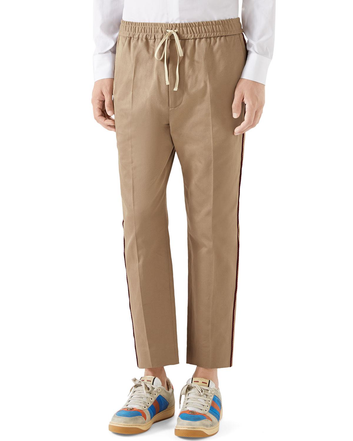 mens drawstring chinos