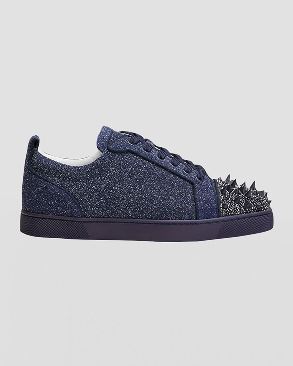 Christian Louboutin Louis Junior Pik Pik Spike Toe Low Top Sneakers in Blue for Men Lyst