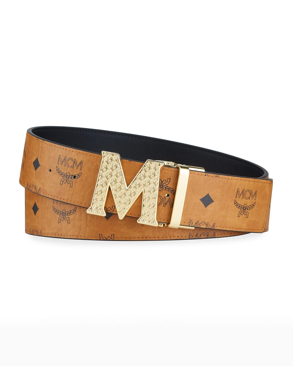 MCM Textured Logo Reversible Belt for Men Lyst