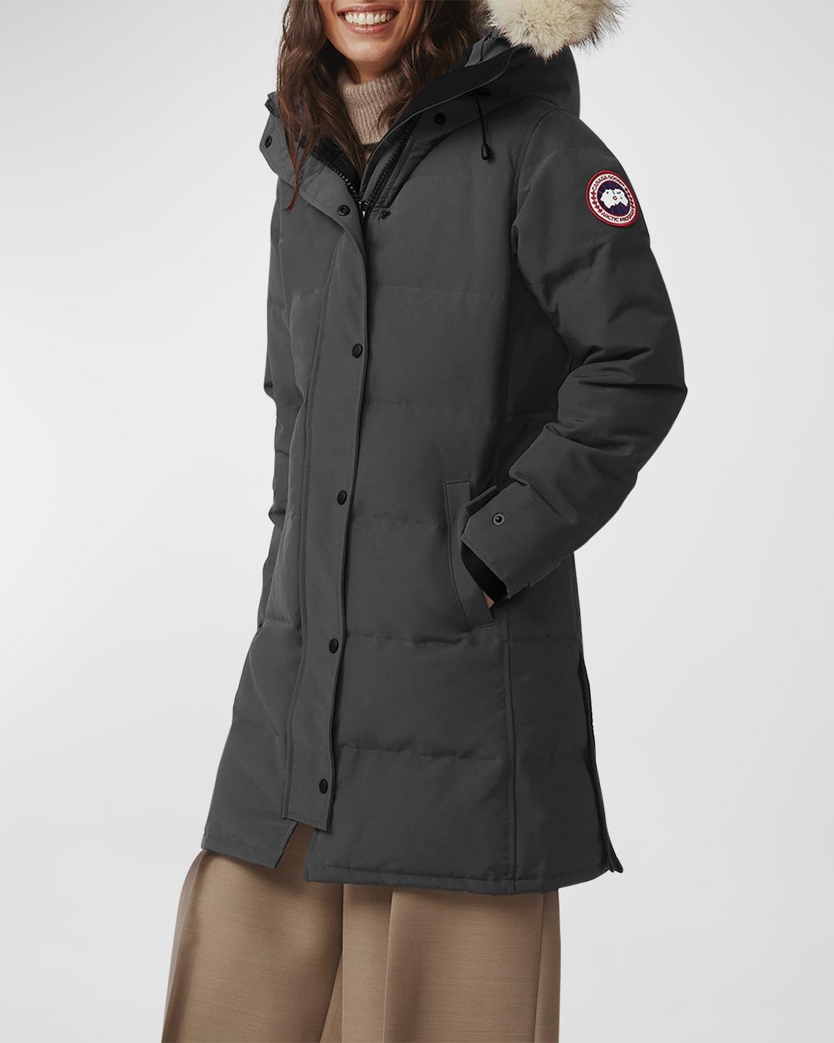 Canada Goose Shelburne Parka With Fur Hood in Brown | Lyst