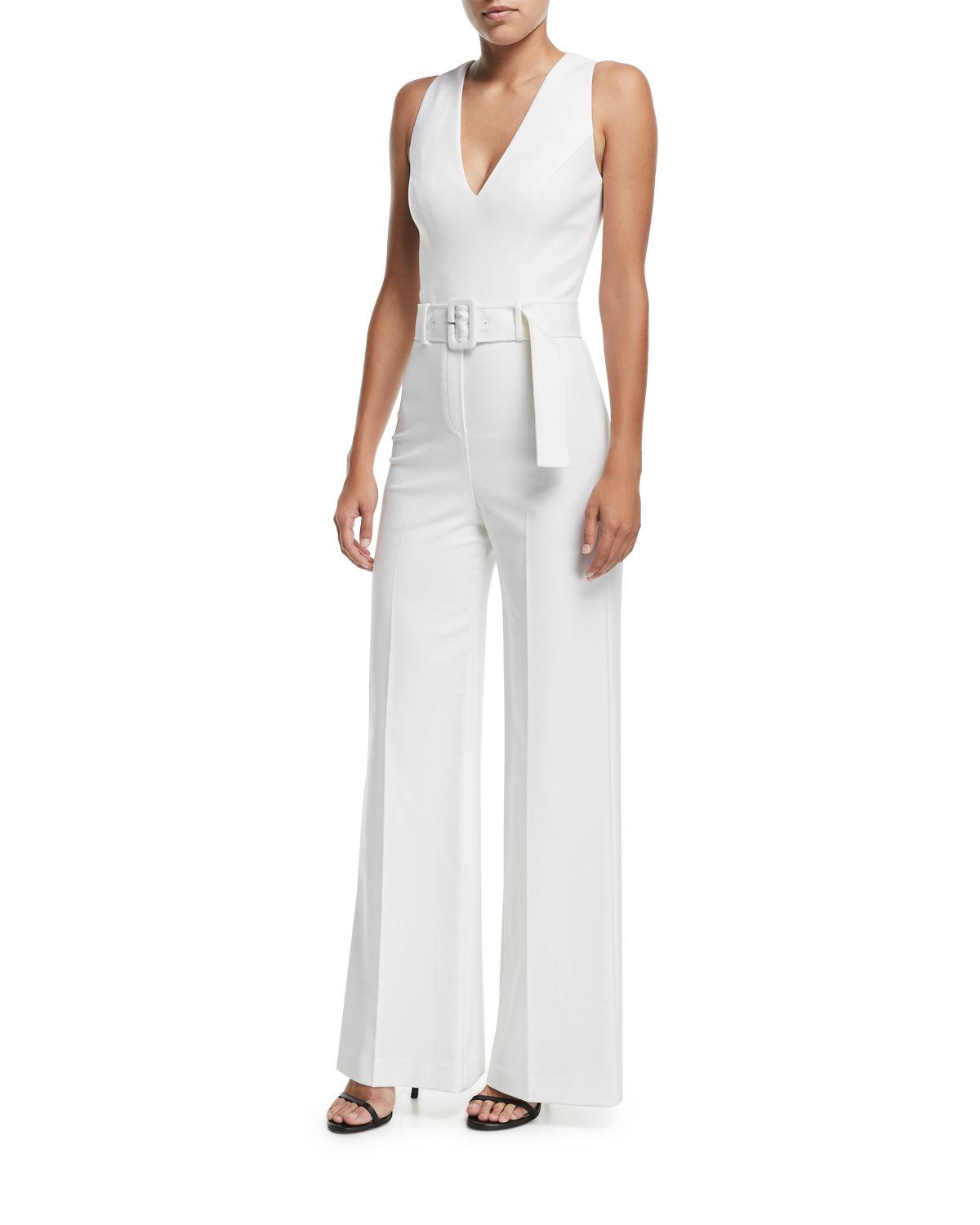 theory white jumpsuit