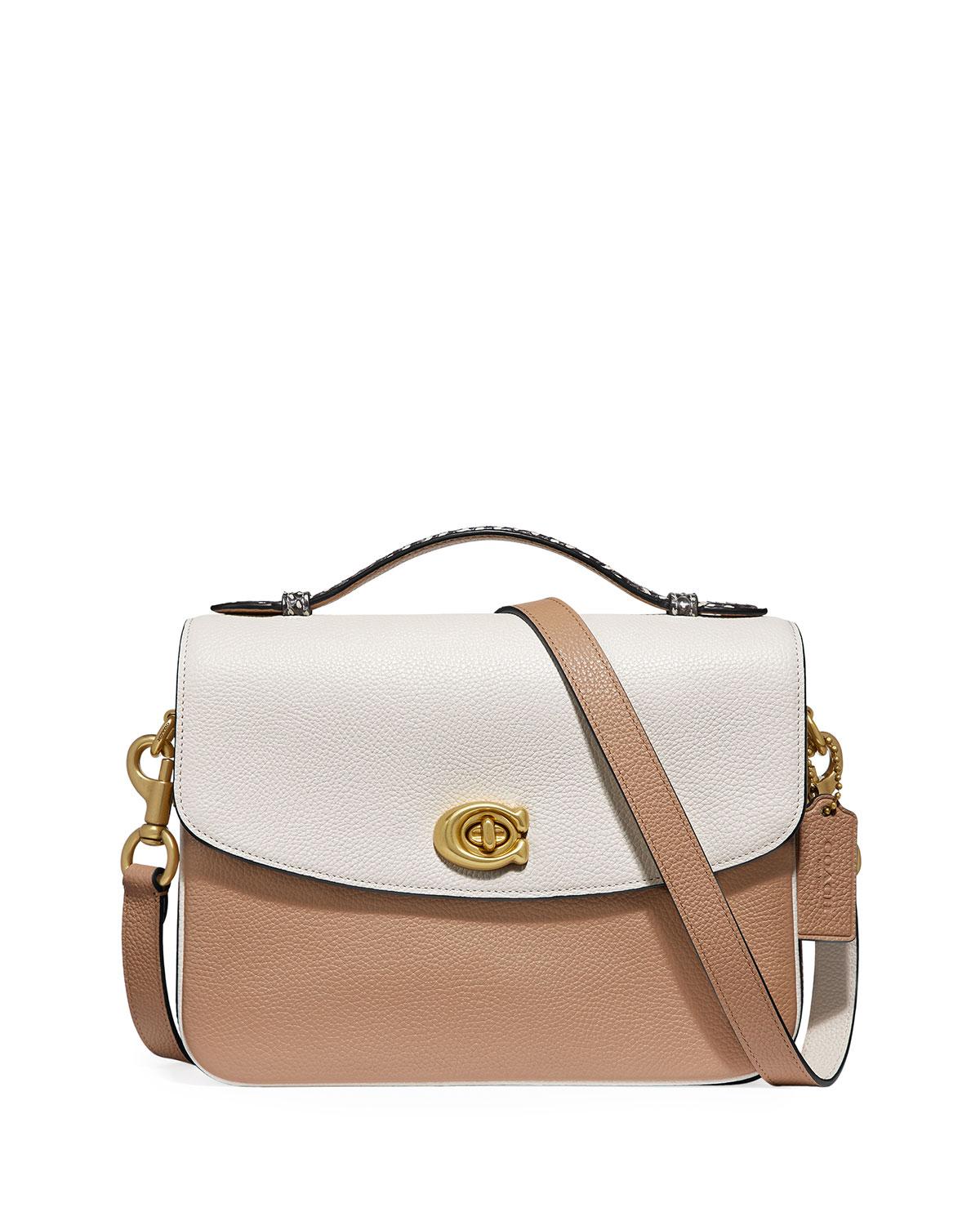 COACH Cassie Colorblock Exotic Crossbody Bag in White - Lyst
