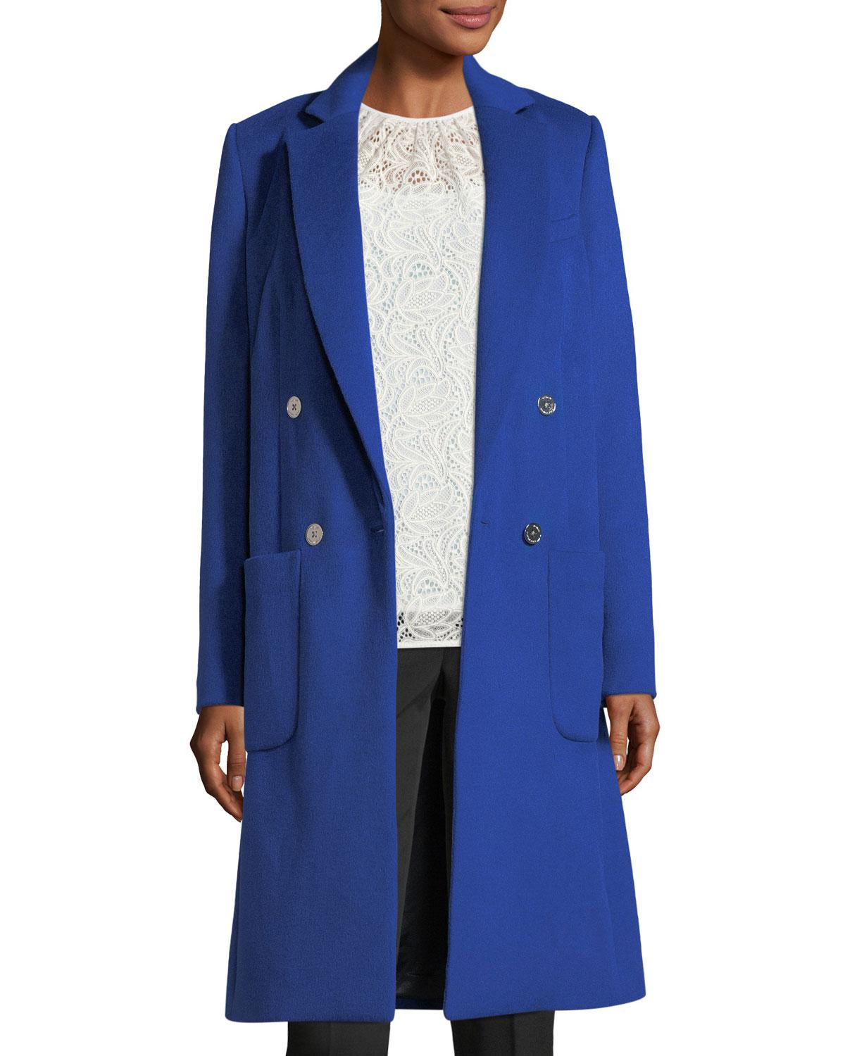 michael kors wool blend officer's coat