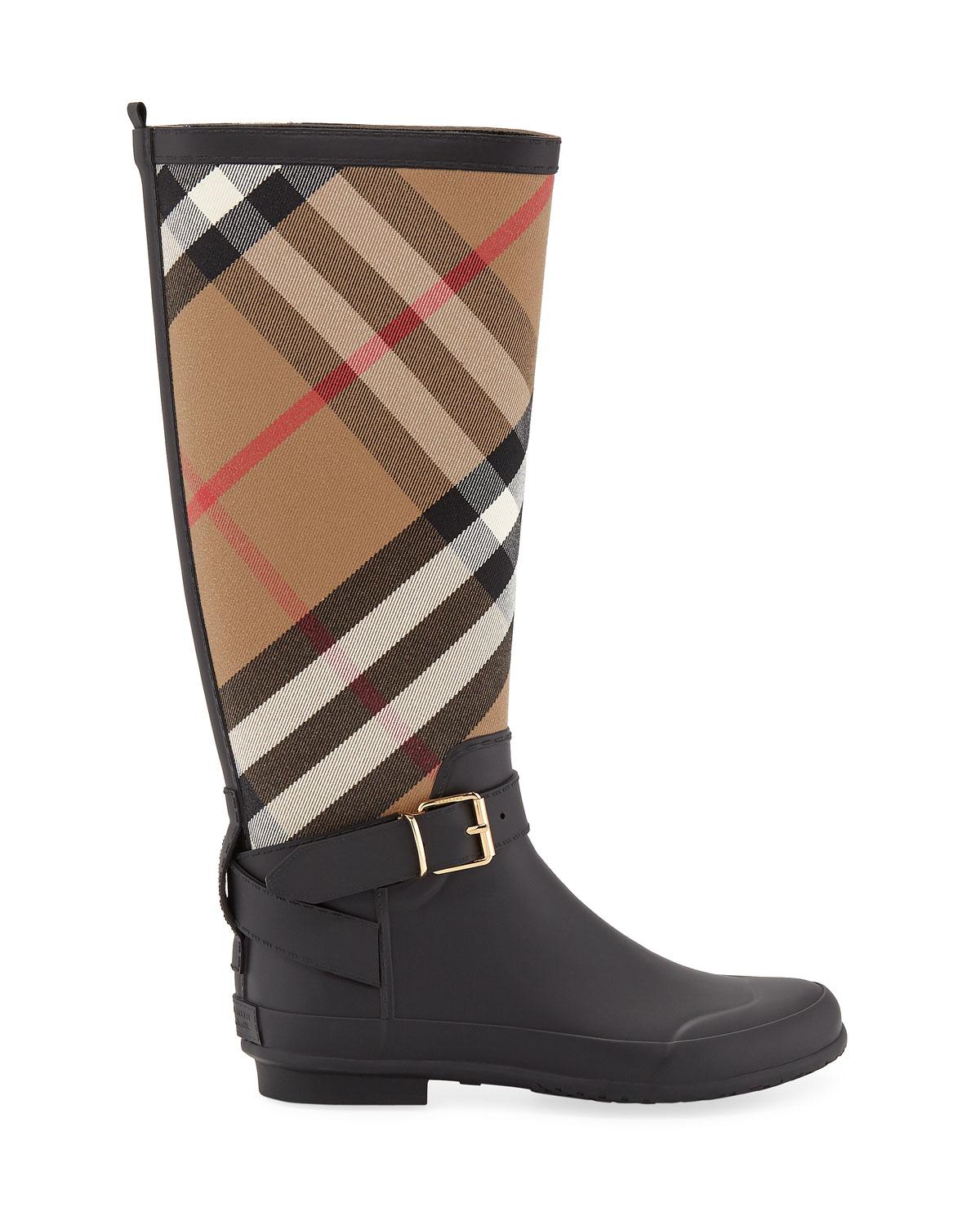 burberry mid buckle rain boot
