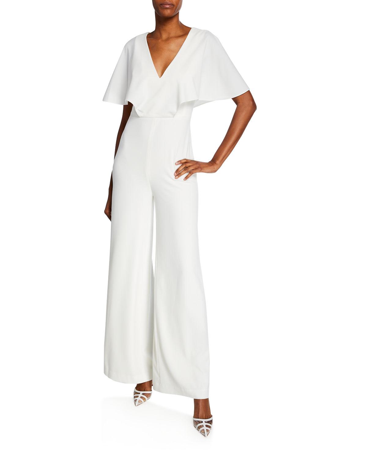 white flowy jumpsuit