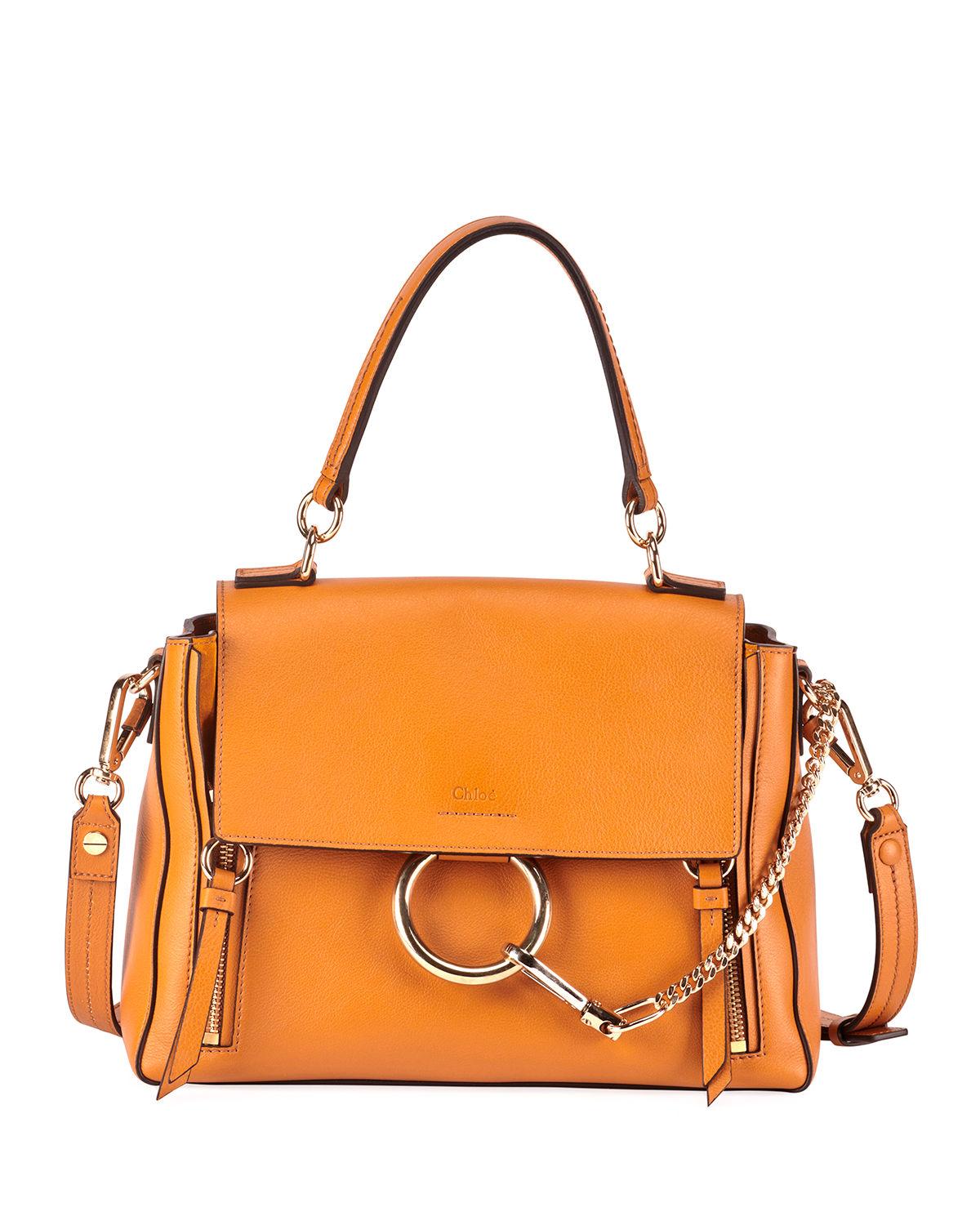 chloe faye day small pebbled ring shoulder bag