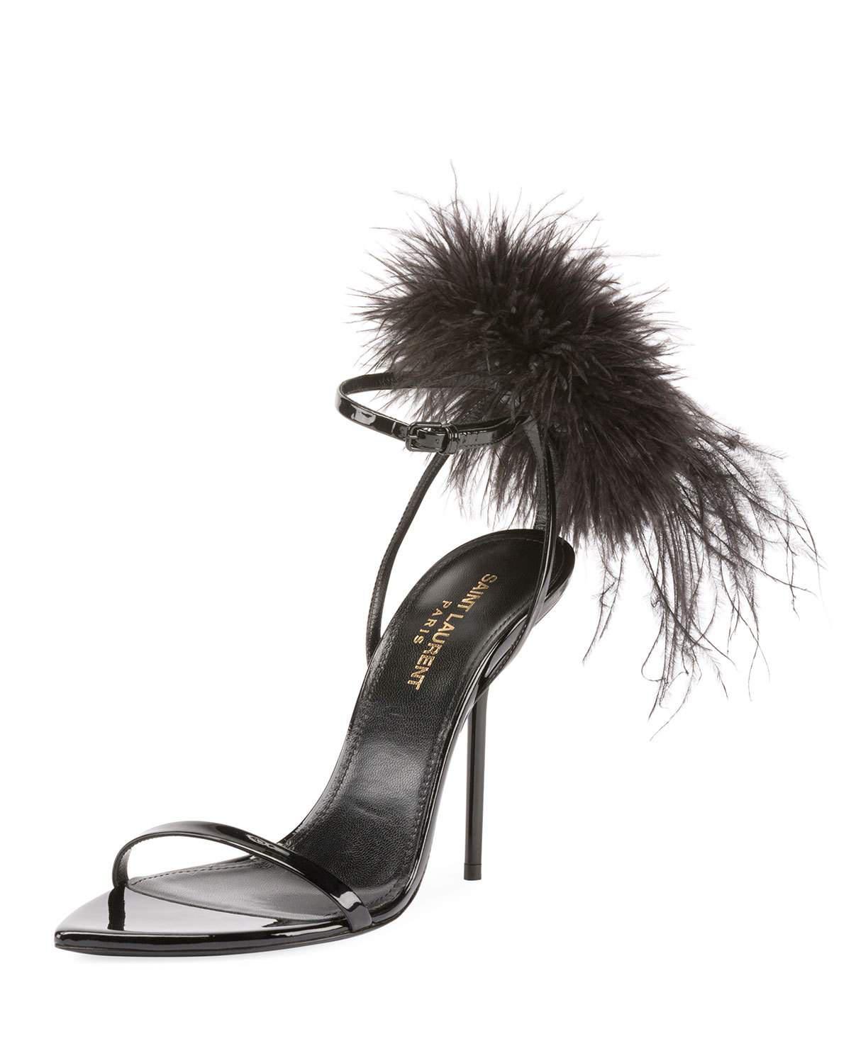 saint laurent feather sandals