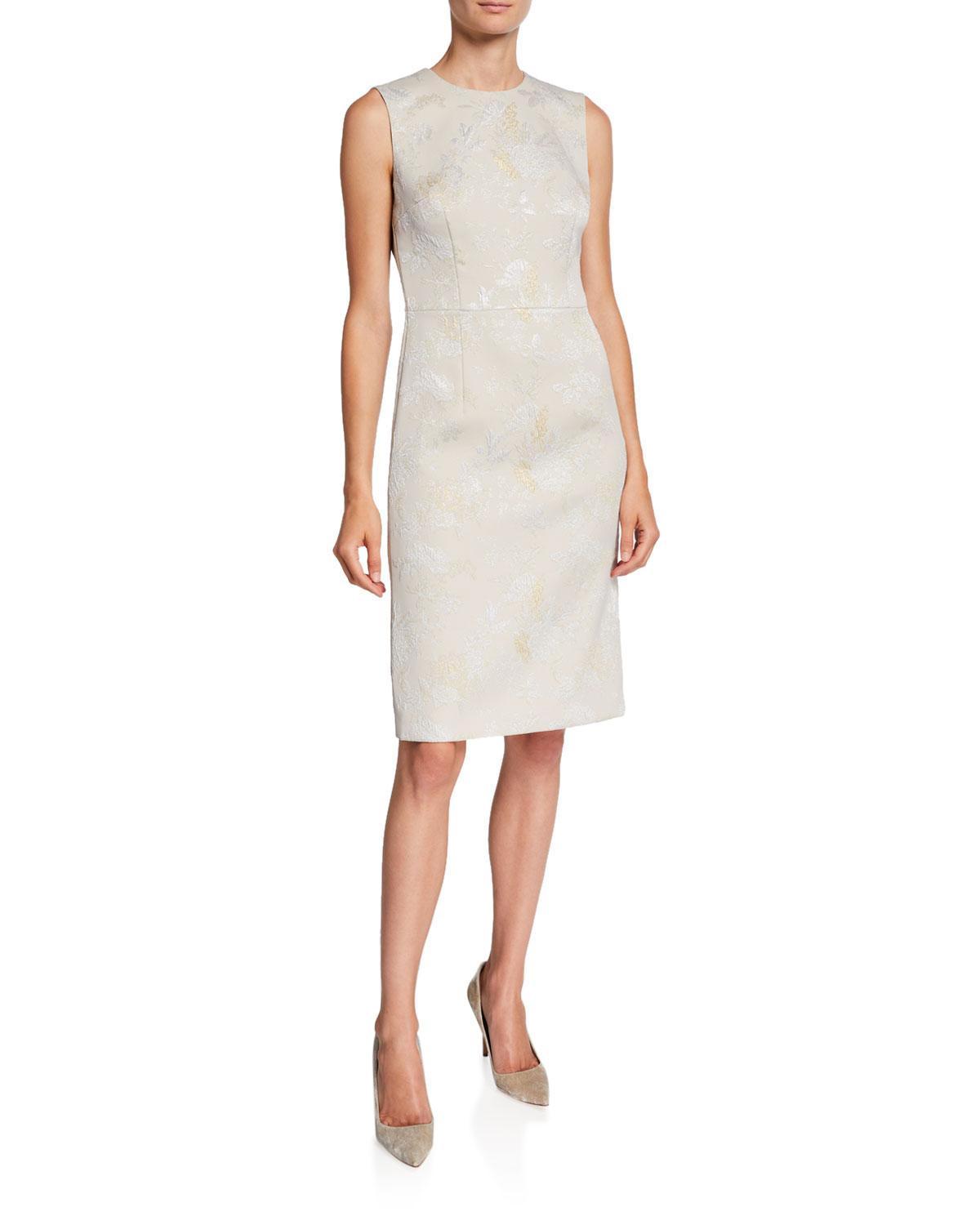 ESCADA Metallic Jacquard Sleeveless Midi Dress Save 32 Lyst