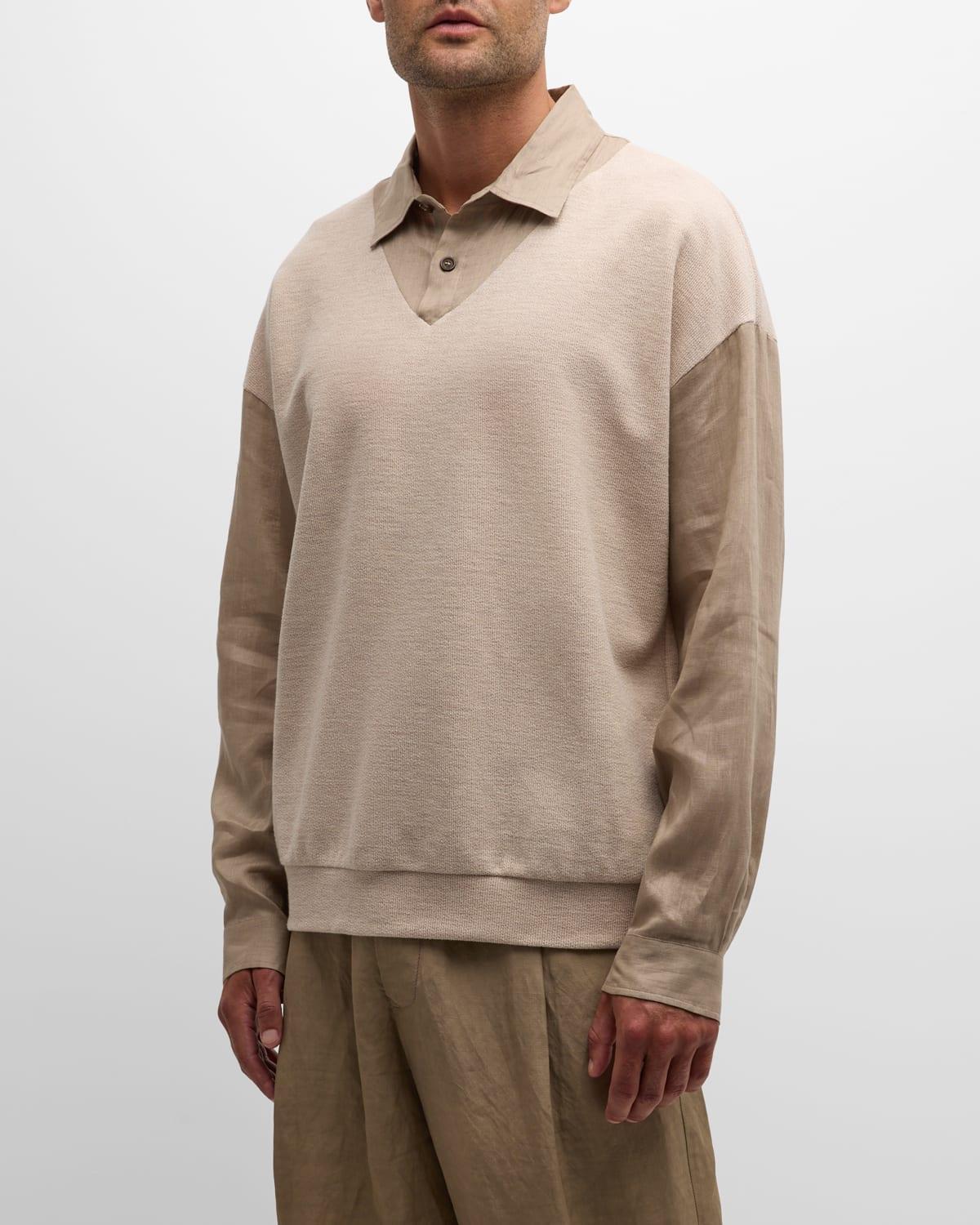 Armani long sleeve polo shirt clearance