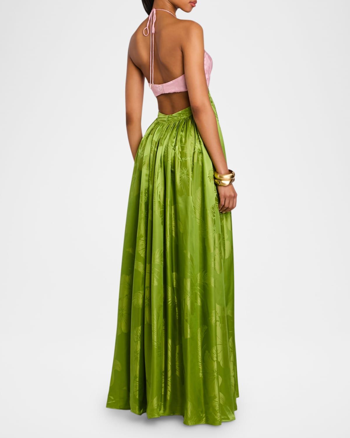 long green dress summer Gabrielle Robe Dress main image 0