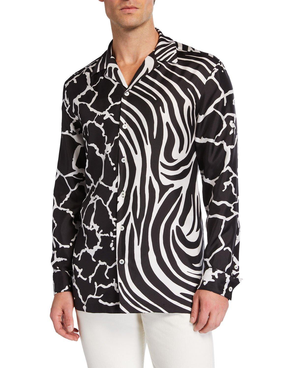 mens silk versace shirt