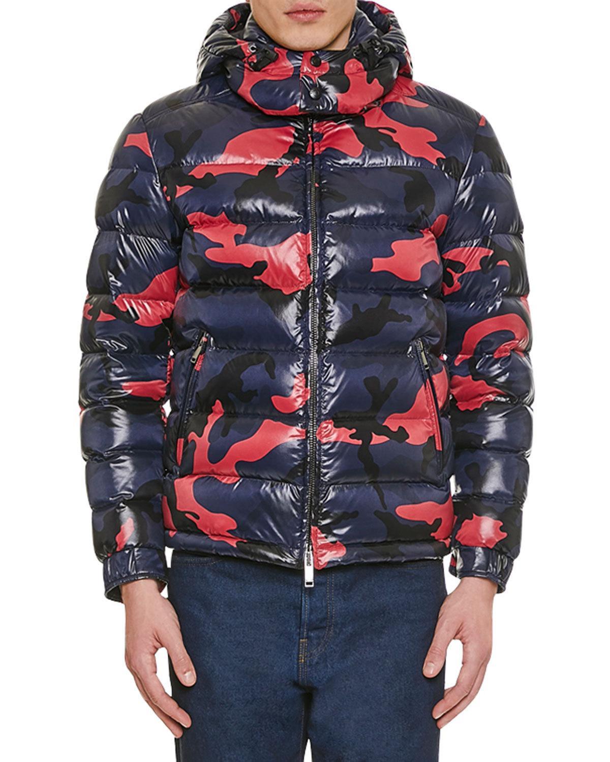 valentino camo jacket blue