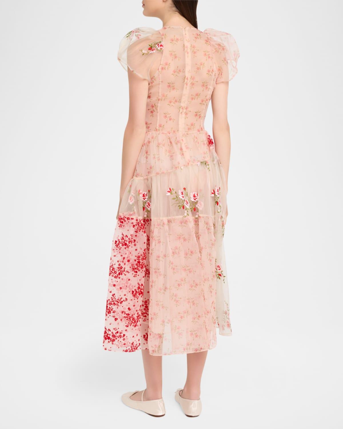 chinese dress ladies Simone Rocha // Black Floral Lace Sheer Dress  VSP Consignment