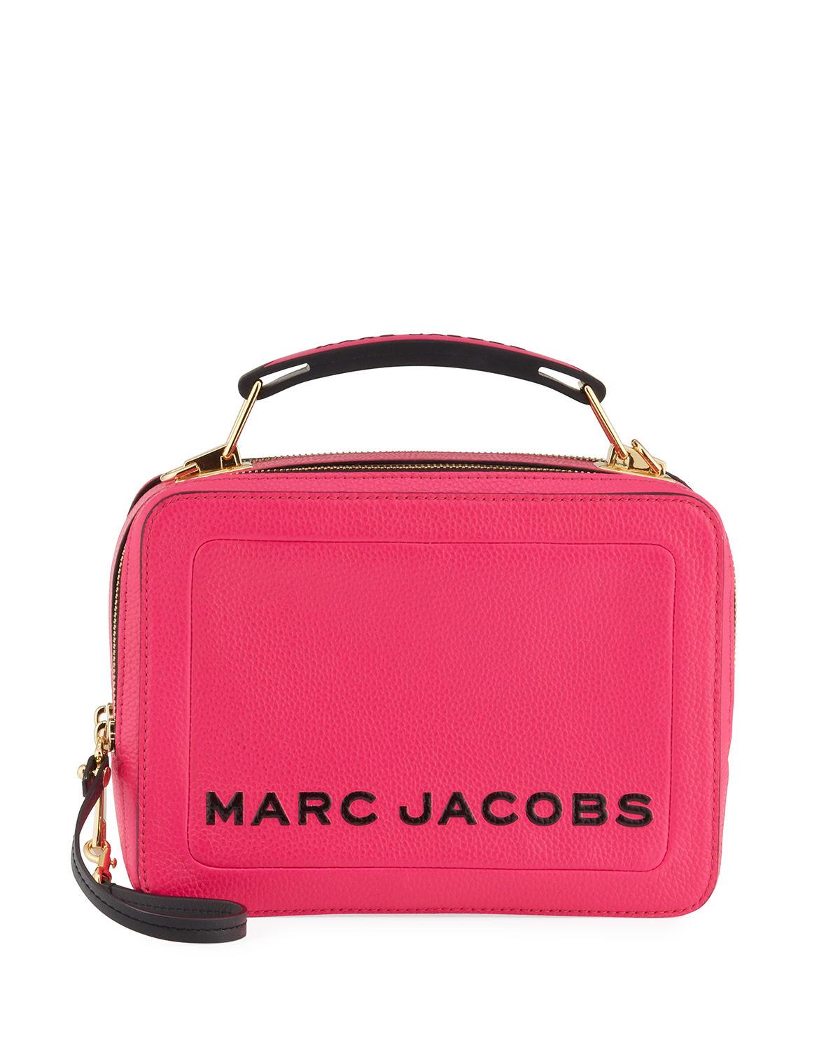 THE Tricolor Textured Mini Box Bag Marc Jacobs in Bloom Pink