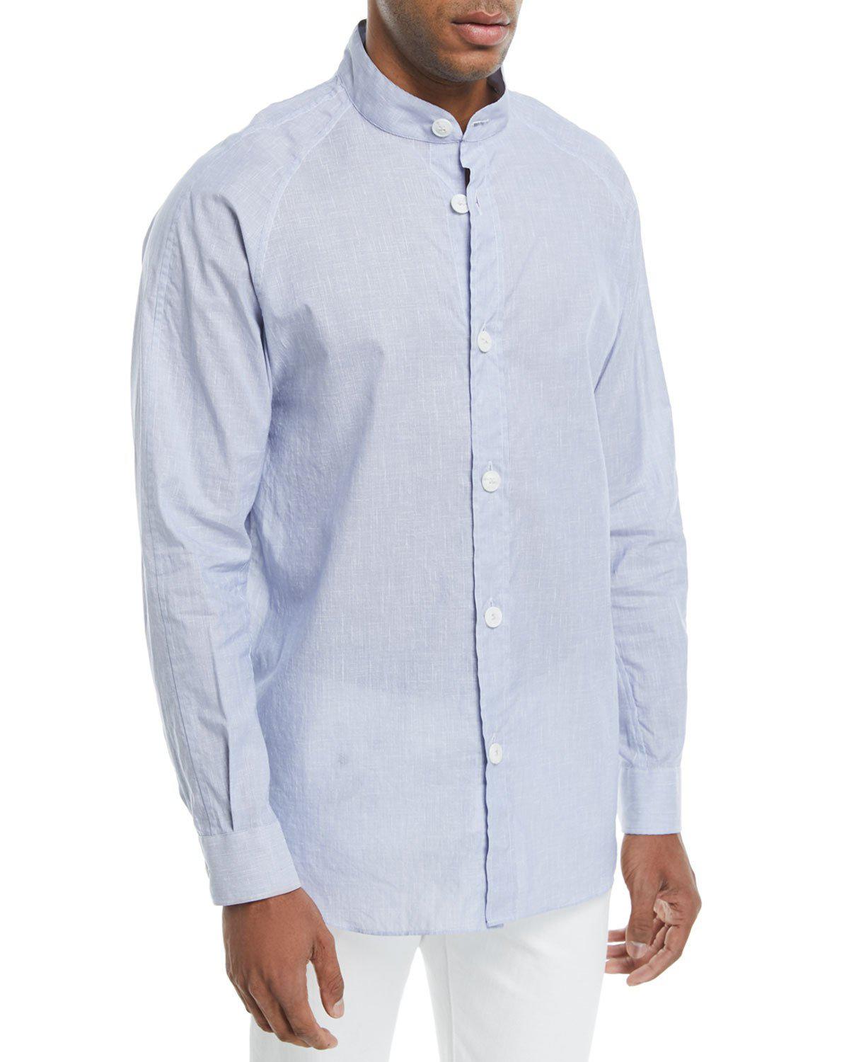 mens chinese collar dress shirts