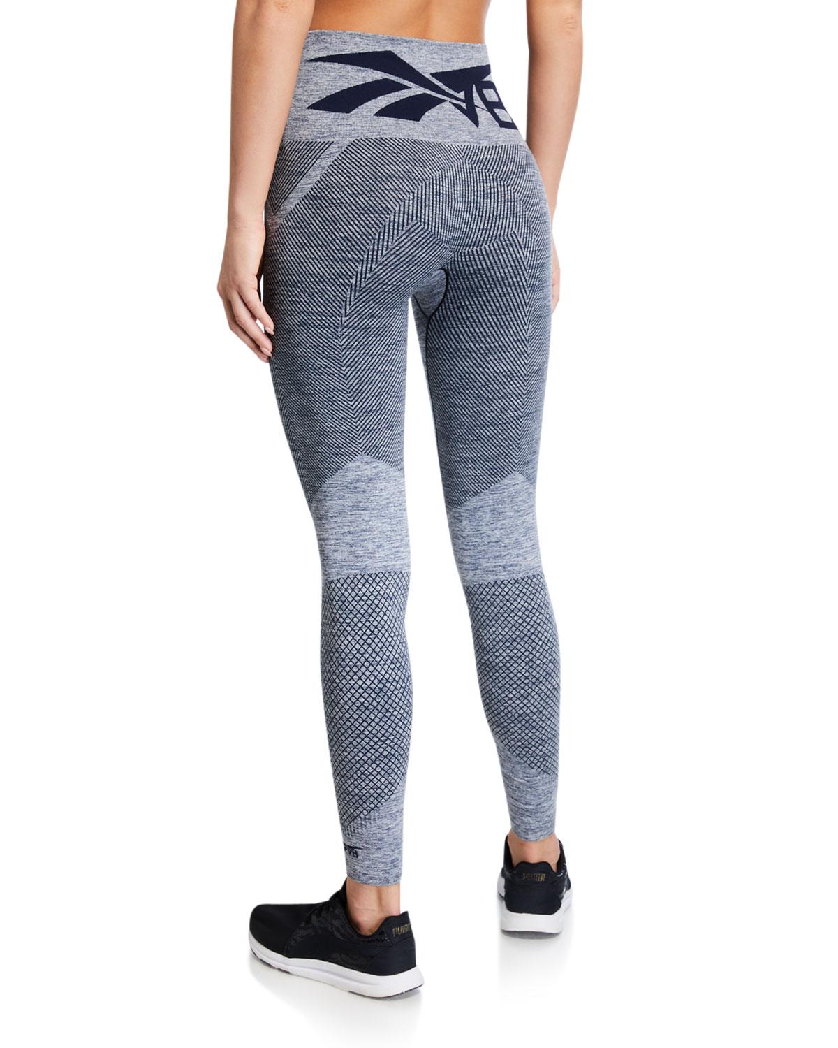 reebok women's stretch cotton moto tights