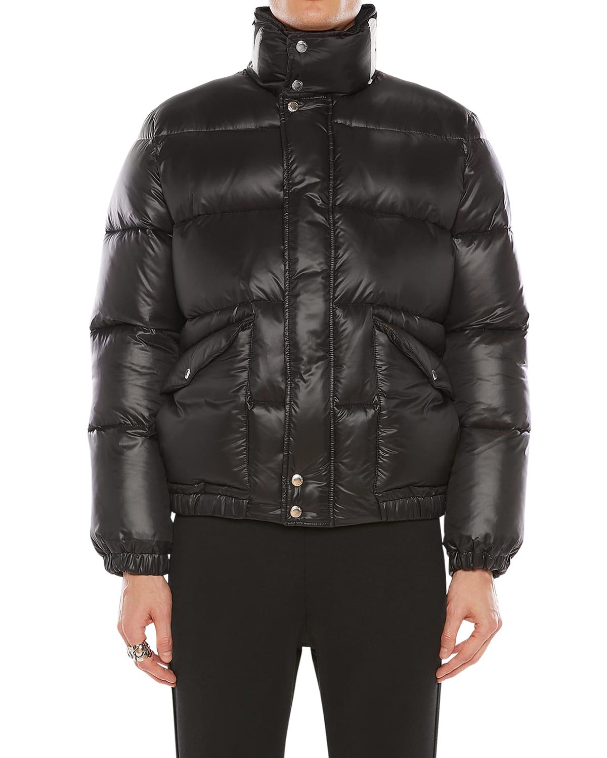 Alexander McQueen Graffiti Logo Puffer Jacket in Black for Men | Lyst
