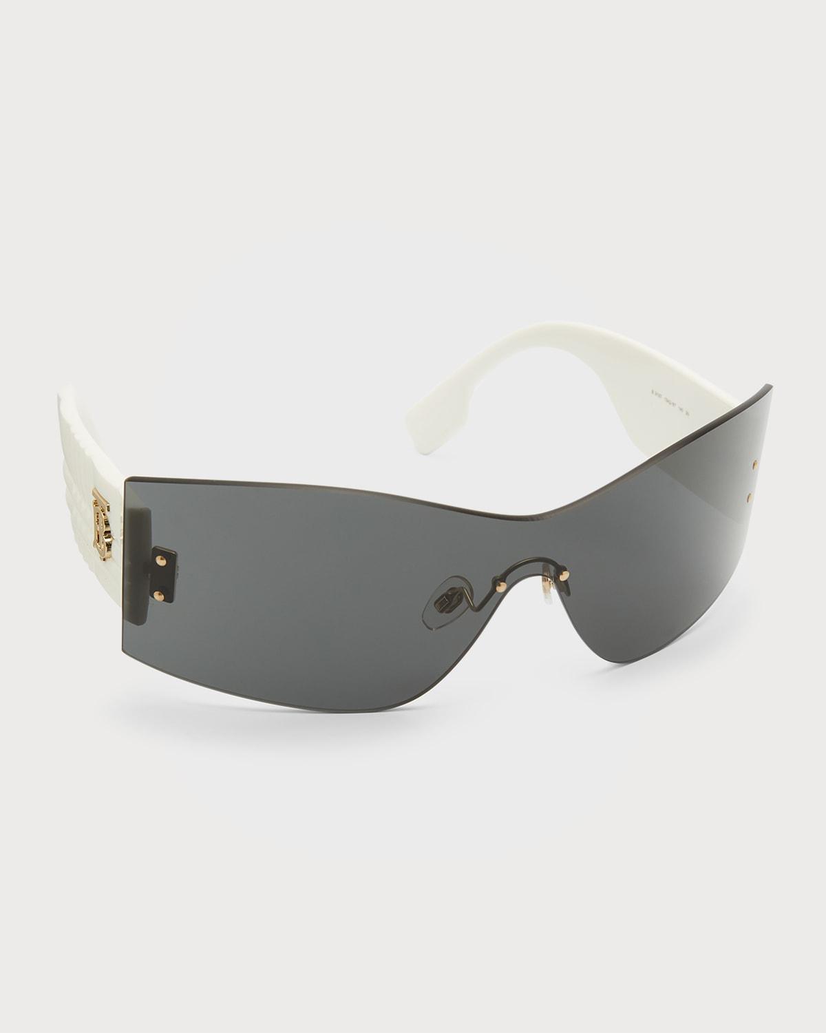 Burberry Monochrome Acetate & Plastic Shield Sunglasses in Gray Lyst