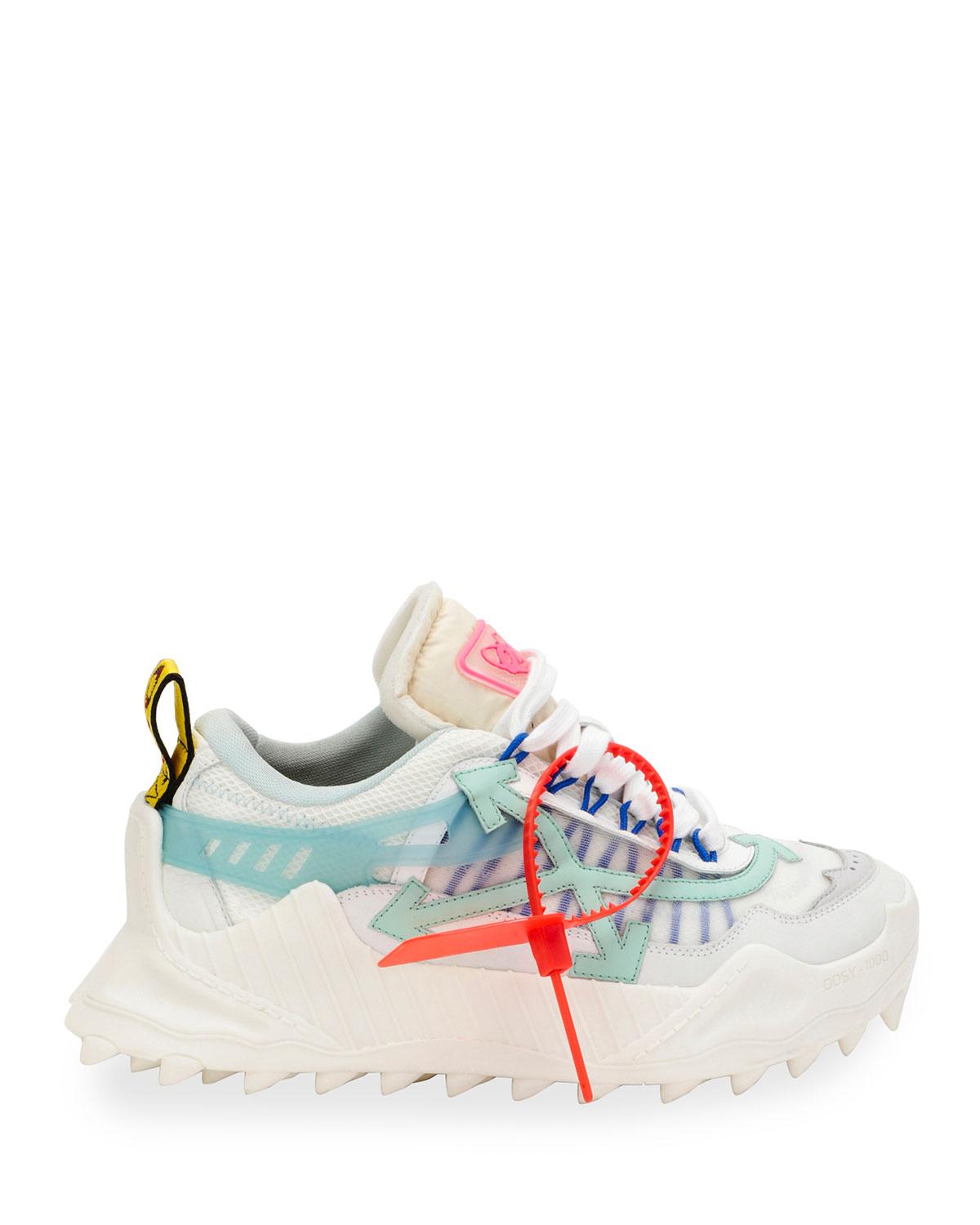 off white color block sneakers