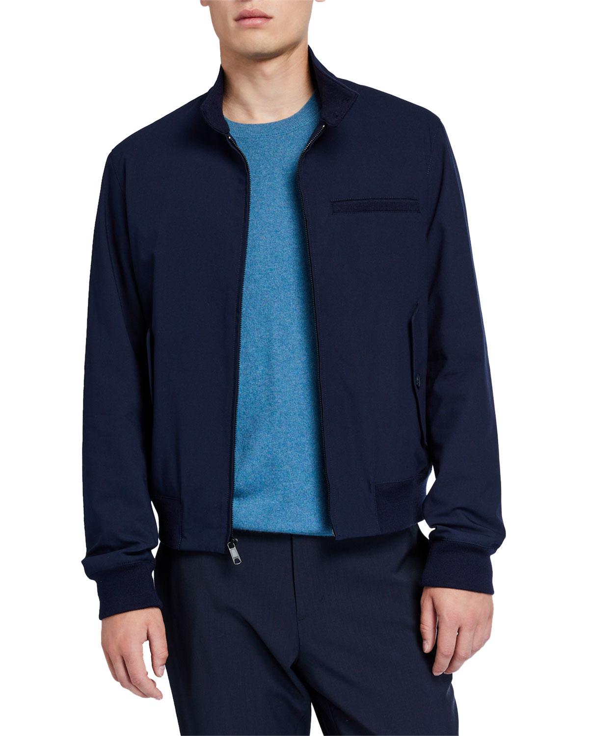 Vince Men's Harrington Cottonblend Jacket in Blue for Men Lyst