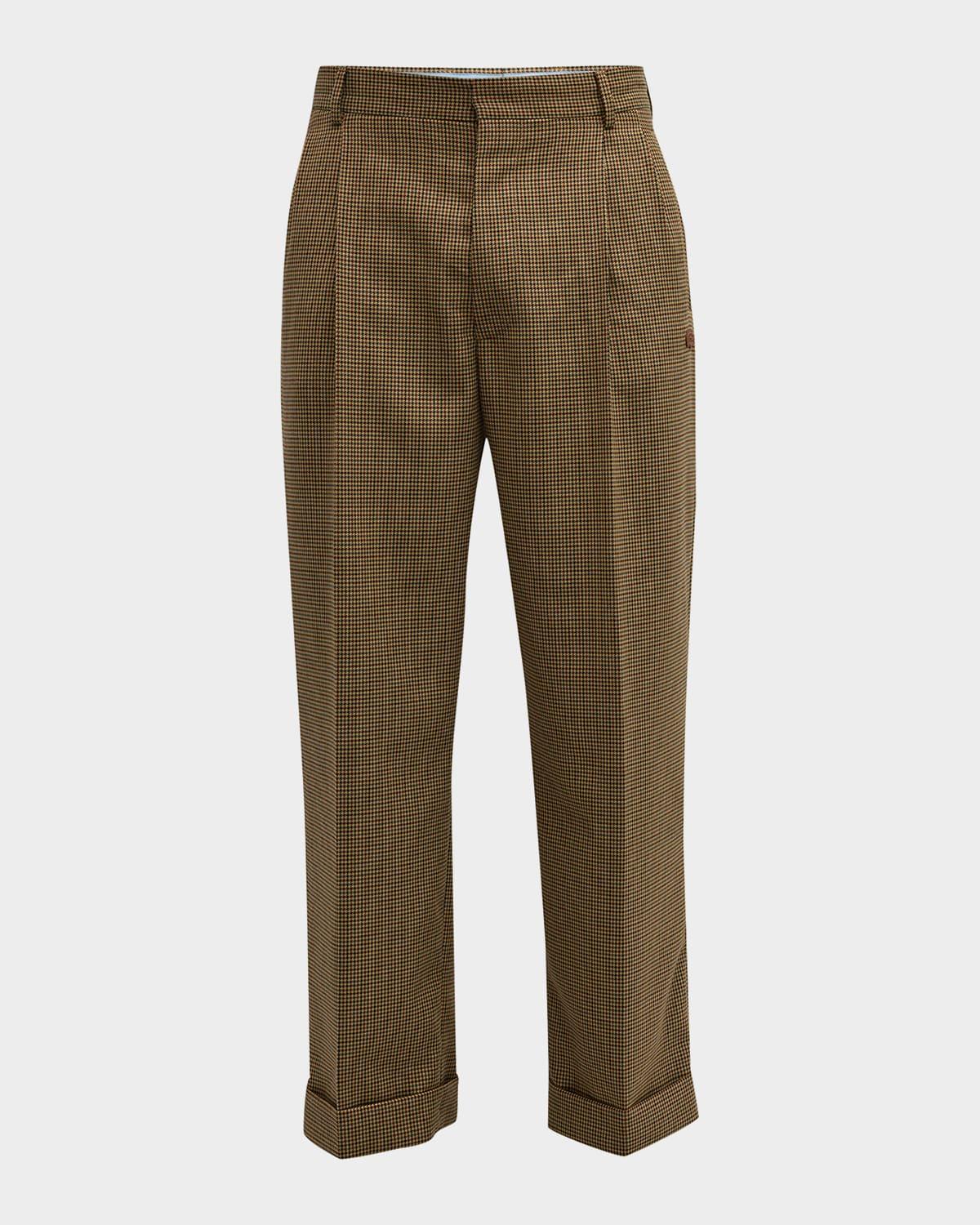 パンツ LE FLEUR x LACOSTE CHECK PLEATED TROUSER Lacoste x le FLEUR Tapered Checked Pants - Pants